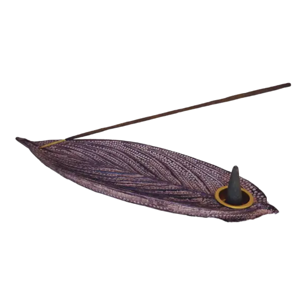 Blad wierookhouder voor wierookstokjes en wierookkegeltjes