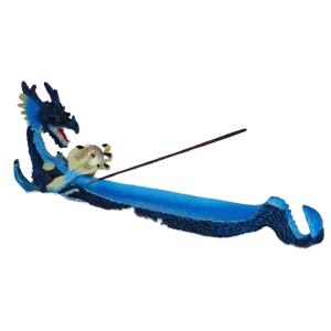 Blauwe draak wierookhouder voor wierookstokjes