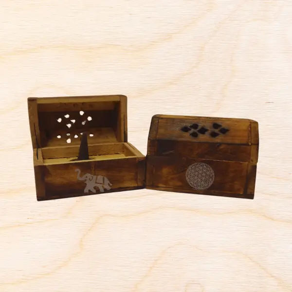Houten kistje kegelhouder
