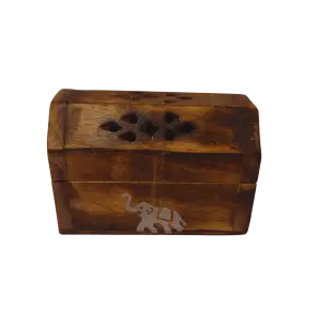 Houten kistje kegelhouder olifant