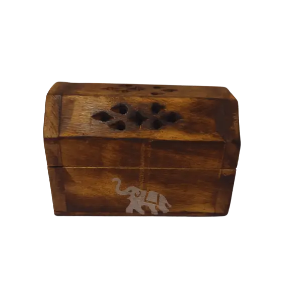 Houten kistje kegelhouder olifant