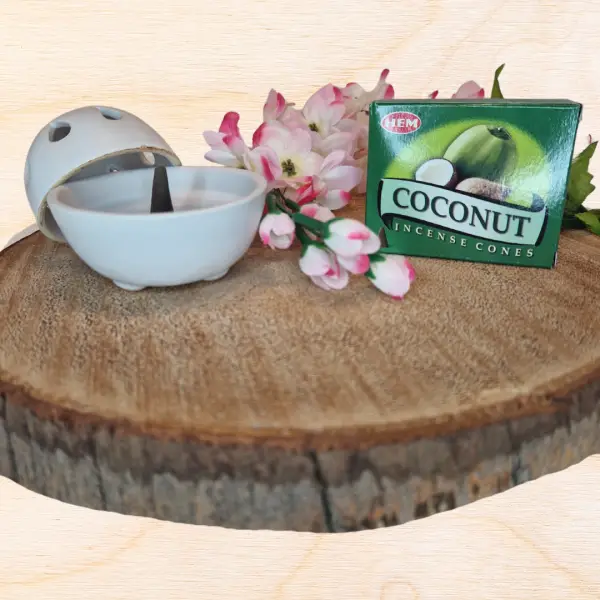 Kokos wierookkegeltjes