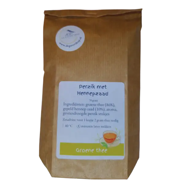 Perzik met Hennepzaad groene thee