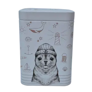 Theeblik Jore & Ville, zeehond en meeuw