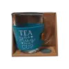Theeglas met vilt en tekst Tea is a Hug Theeglas met vilt en tekst Tea is a Hug