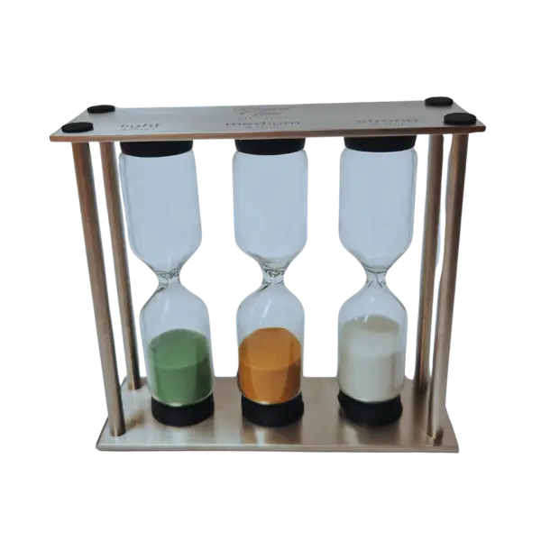 Zandlopersetje voor de trektijden thee