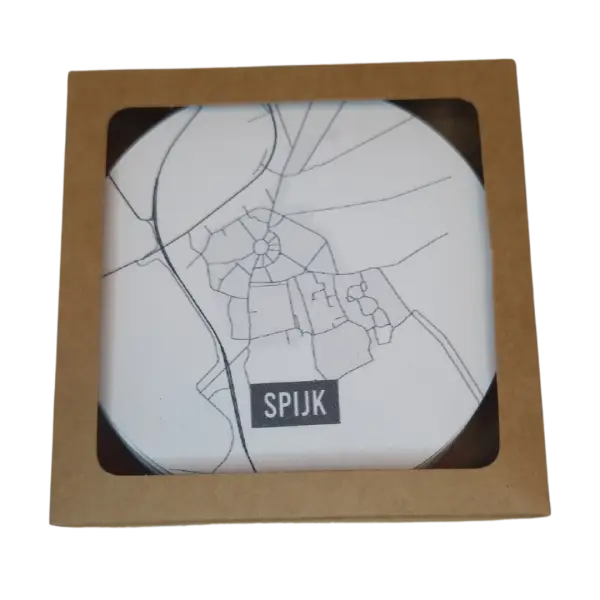 Onderzetters met plattegrond Spijk