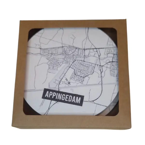 Onderzetters met plattegrond Appingedam