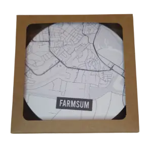 Onderzetters met plattegrond Farmsum