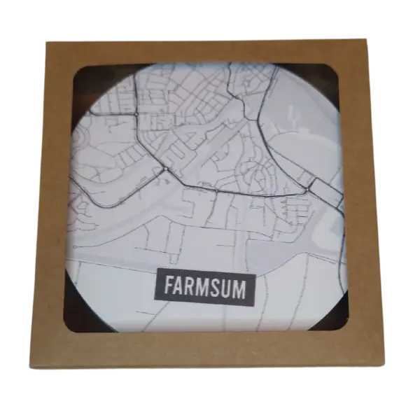 Onderzetters met Plattegrond diverse Groningse plaatsen