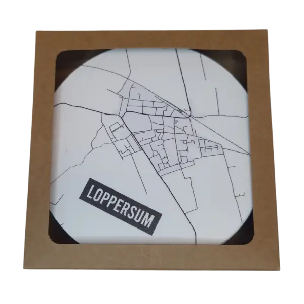 Onderzetters met plattegrond Loppersum