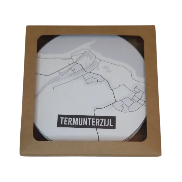 Onderzetters met plattegrond Termunterzijl