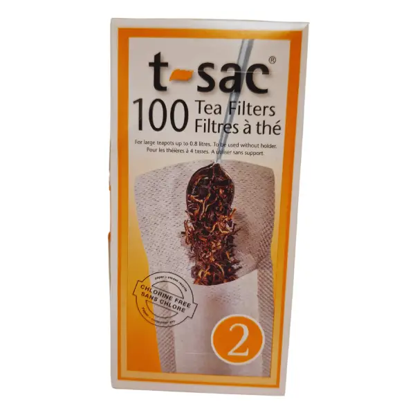 papieren thee filter maat 2 voor kleine pot