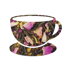 Knuffel thee, zwarte thee in hartvormig blik