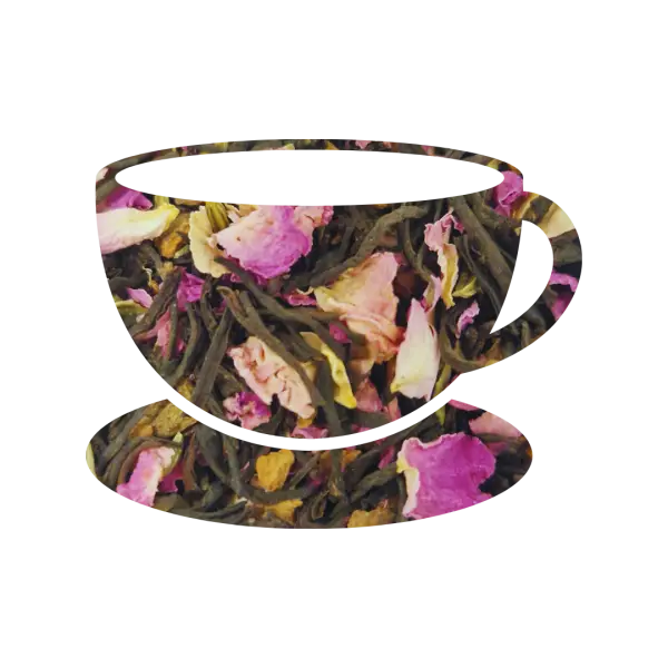 Knuffel thee, zwarte thee in hartvormig blik Knuffel thee, zwarte thee in hartvormig blik