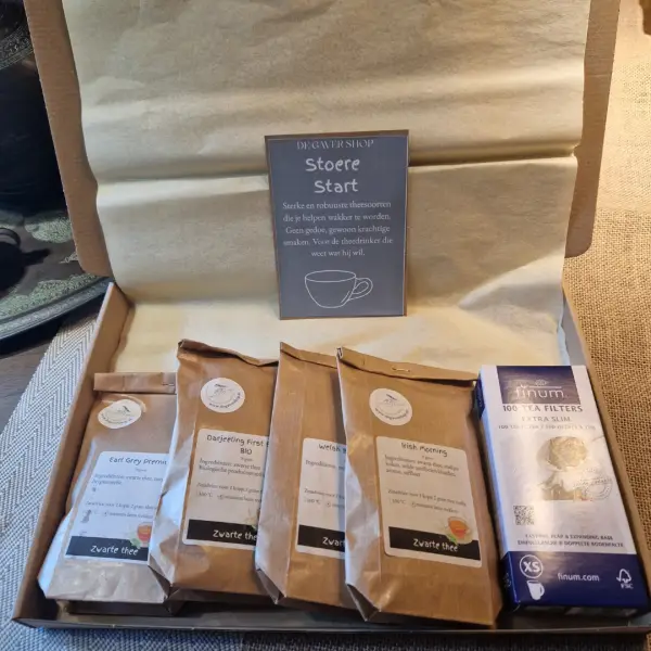 theepakket Stoere Start met theezakjes