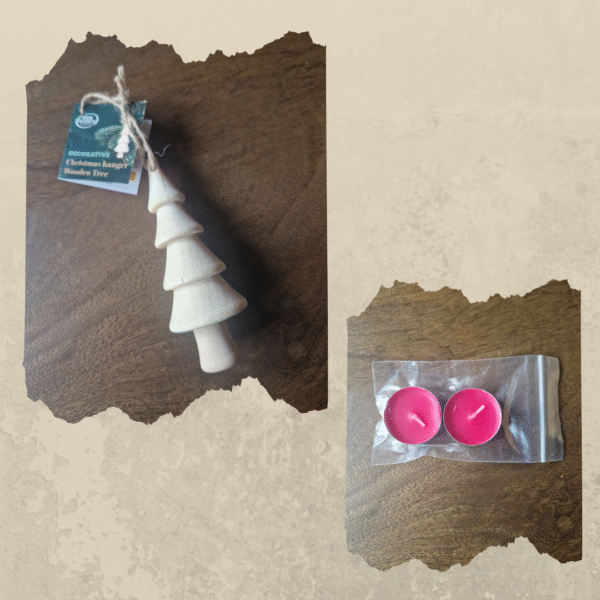 Decoratie boom en theelichtjes