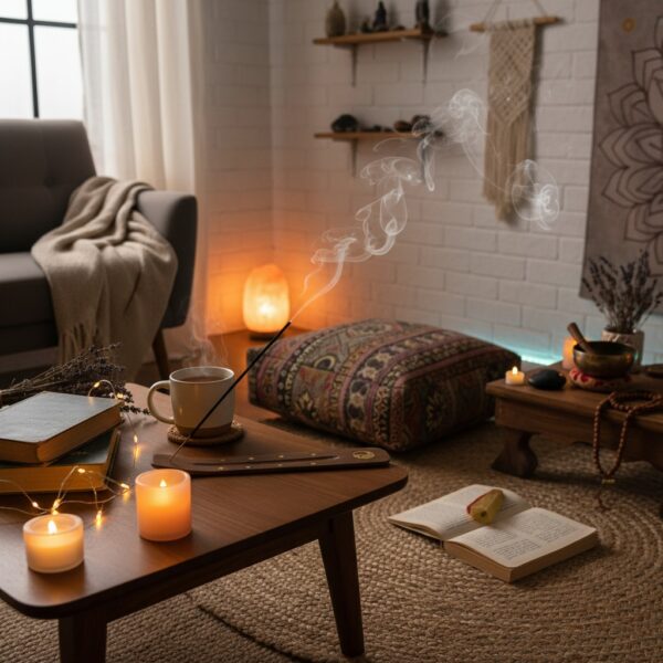 Houten wierookplankje Yin Yang