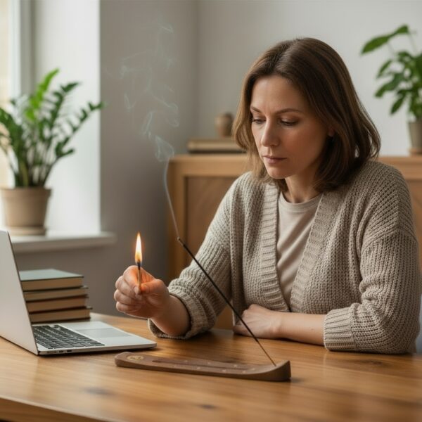 Houten wierookplankje Yin Yang