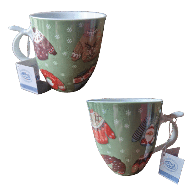 Mok met kersttrui groen