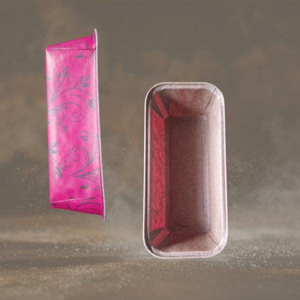 Roze papieren cakevorm