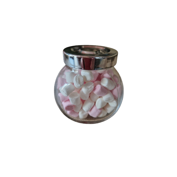 glazenpotje met mini marshmallow
