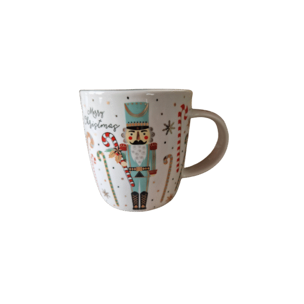 voor- en achterkant groene notenkrakermok