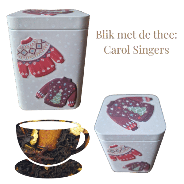 witte theeblik met kersttrui